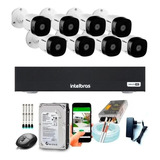 Kit 8 Câmeras Intelbras Full Hd 1220 Dvr 8 Canais 1 Tb