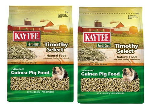 Combo Kaytee Forti-diet Timothy Select Cuyo 1.59kg 2 Pzas