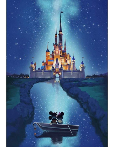 Kit De Pintura Con Diamantes 5d Disney Mickey Y Minnie Mo...