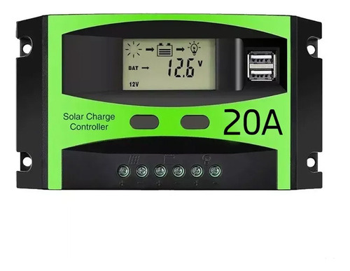 Controlador Regulador Tension Panel Solar 20amp 12v 24v Lcd