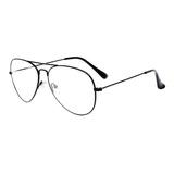 Óculos P/grau Masculino Femenino Retrô Metal Nova Geek Top