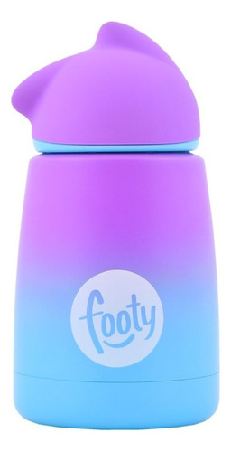 Botella Térmica Infantil De Acero Footy Orejitas Color Violeta