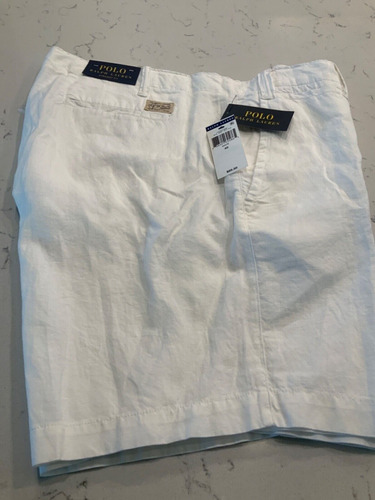 Polo Ralph Lauren - Shorts De Lino Blancos De Hombre 40