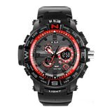 Reloj Shock Led Luminoso Hombre Orientacion B Rojo + Estuche