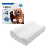 Almohada Ergo Shape Spring Air Corrector De Postura Estandar Color Blanco