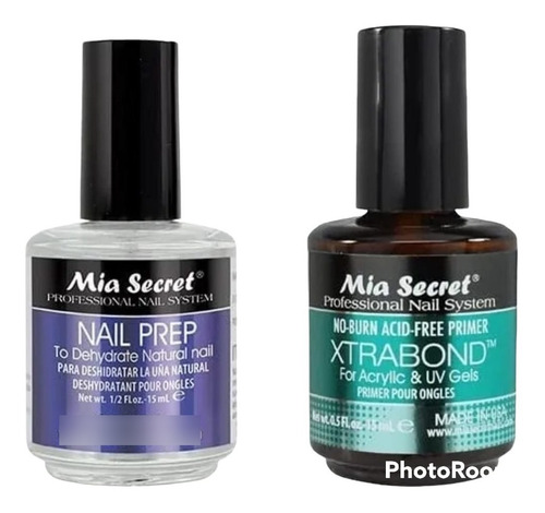 Xtrabond De 15ml Y Nail Prep De 15 Ml Mía Secret Profesional