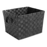 Whitmor Negro Cesta De Tela 1 Pieza Contenedor Organizador