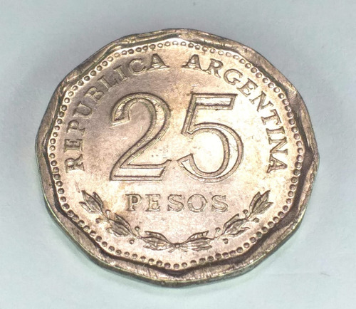 Antigua Moneda 25 Pesos 1968 Republica Argentina Sarmiento