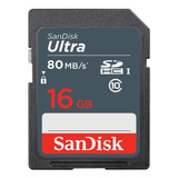 Memoria Sandisk Ultra 16gb Sdhc Uhs-i C-10 80mb/s Envío Ya