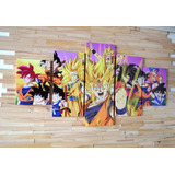 Cuadros Polipticos De 150x80, Goku Mod4  Con Bastidor.