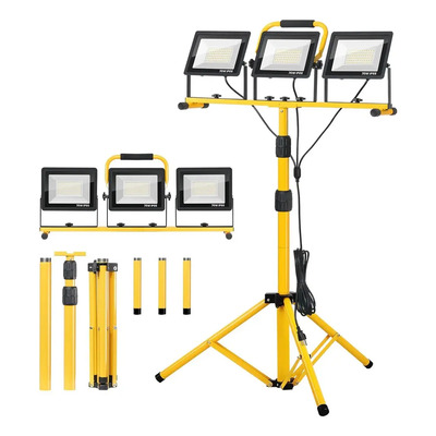 Con 3 Reflectores Led Portátiles Y Altura Ajustable 70w 21000 Lúmenes Luces LED De Trabajo Con Soporte IP66 Impermeable Plegable | Meses sin interés