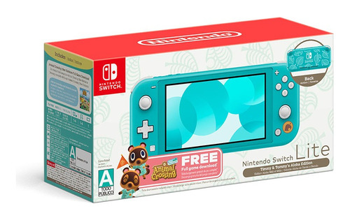 Nintendo Switch Lite Turquesa Animal Crossing Timmy & Tommys