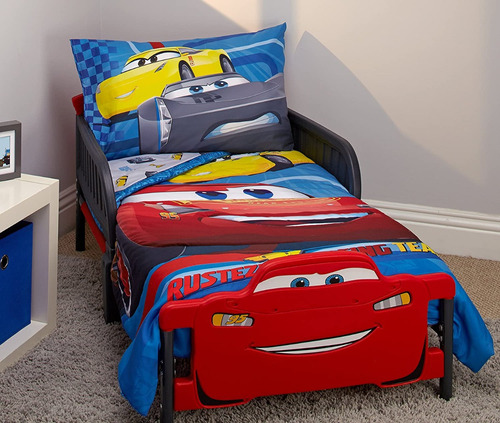 Juego De Cama Sábanas De 4 Piezas Para Niños Disney Cars Bed
