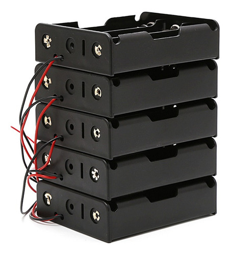 5 Unidades 18650 Batería Recargable 3.7v Clip Soporte Caja C