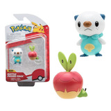 Set 2 Figuras Oshawott Vs Applin Pokémon