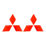 Emblema Resinado Mitsubishi Vermelho Asx Lancer Outlander