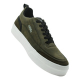 Tenis Casual Capa De Ozono 624101 Verde Militar Sintético 