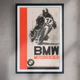 Cuadro 60x40 Motociclismo - Bmw - Poster Vintage