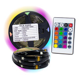 Fita Led 5050 Rgb Controle Remoto 2m 5v Usb Para Tv Pc Carro