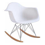 Silla Sillon Mecedor Eames Rocking Chair Negra O Blanca 