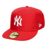 Gorra New Era Yankees Con Logo Color Rojo Y Blanco