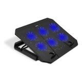 Base Para Notebook 6 Coolers Gamer Led Usb 9 A 15,6 Color Negro