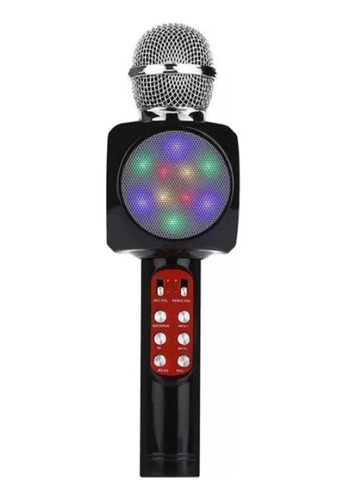 Micrófono Bocina Bluetooth Karaoke Luz Led