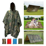 L Poncho De Camping Camuflaje Impermeable Capa Tienda