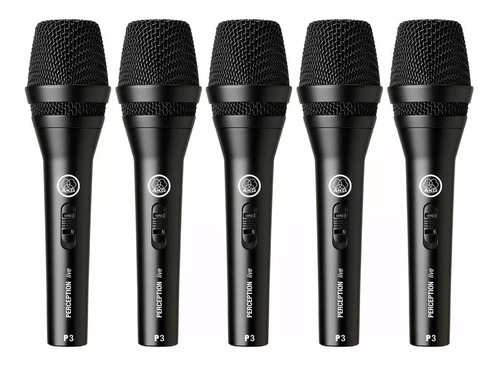 Kit C/ 5 Microfones Akg Perception P3s Com Fio