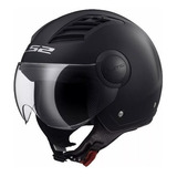 Casco Abierto Ls2 Airflow Solid Of562 Negro/mate Certificado