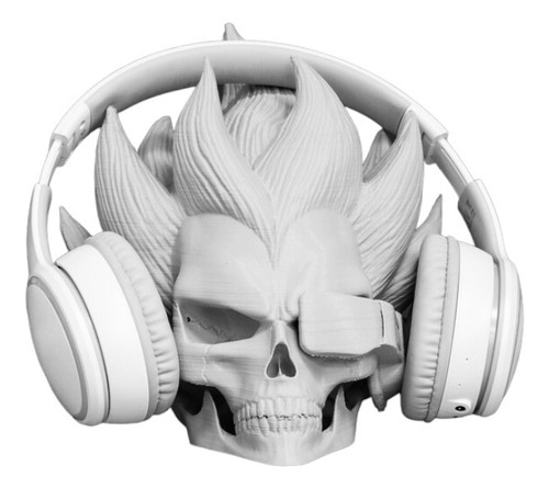 Suporte De Fone De Ouvido Vegeta Skull Caveira Decoração