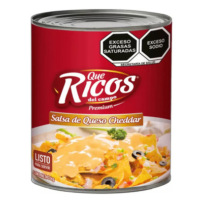 Salsa De Queso Cheddar Que Ricos Del Campo Lata De 3 Kg | Envío gratis