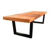 Mesa De Jantar 220x100 Pés De Ferro Peroba(somente A Mesa)