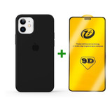 Forro Estuche Silicone Case Para iPhone 11 + Vidrio Premium