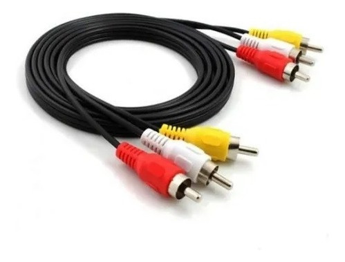 Cable Audio Y Video Plug 3.5 A 3 Rca Jack 1.8 Mt Microlab  