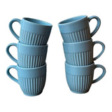 Taza Ceramica Grande Mug Canela Colores Pasteles Pack X6