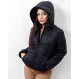 Campera Puffer  Mujer Con Capucha Liviana 