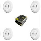 4 Luces Para Piletas Vulcano Super Led 13,2w Luz Blanca + Fuente