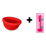 Disco Menstrual Fleurity Red Silicone + Aplicador Coletor