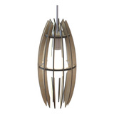Lámpara Colgante Dinámica De Madera Con Diseño Esbelto