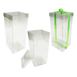 20 Cajas Acetato Transparente 10x10x24 Cms Mod 1784 Transpar