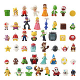 48pcs/set Super Mario Bros Mini Acción Figura Modelo Juguete