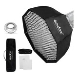 Softbox Bowens C/ Grid Godox 95cm Octagonal Para Flash Tocha