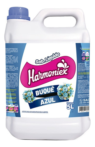 Sabonete Liquido Harmoniex Buquê Azul Para As Mãos 5 Litros