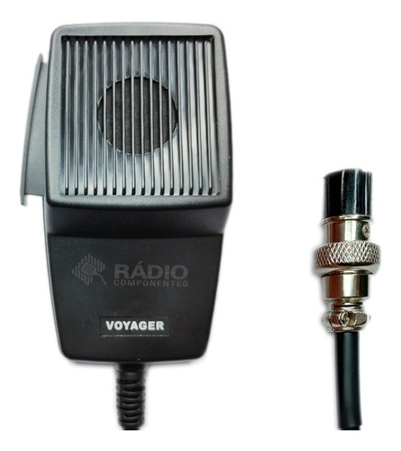 Microfone Ptt 4 Pinos Para Rádio Px Voyager Megastar Cobra 