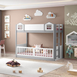 Beliche Infantil Montessoriana Garden Rn Branco/cinza  Casa