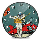 Reloj De Pared - Alaza Pop Art Retro Astronaut Space Cartoon