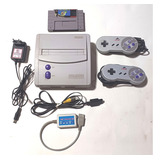 Console Super Nintendo Snes Baby + Jogo Original + Caixa + 2 Controles