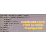 Script Upa Original Correção Error B1001 Airbag Gm