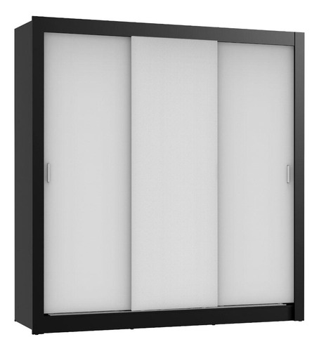 Ropero Closet Madesa Monaco 3 Puertas Negro/blanco